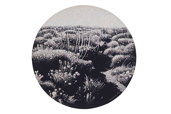 İpek yolu-1, tuval üzeri yağlıboya, 70 cm çapında, 2016