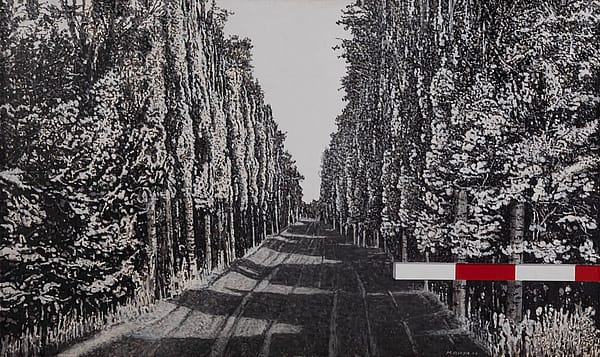 Kavak yolu, tuval üzeri akril boya, 120x200 cm
