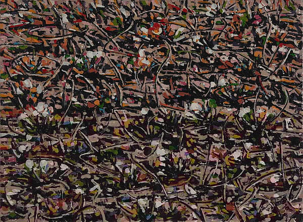 Soyut manzara-1, tuval üzeri akril boya, 90x120 cm, 2016